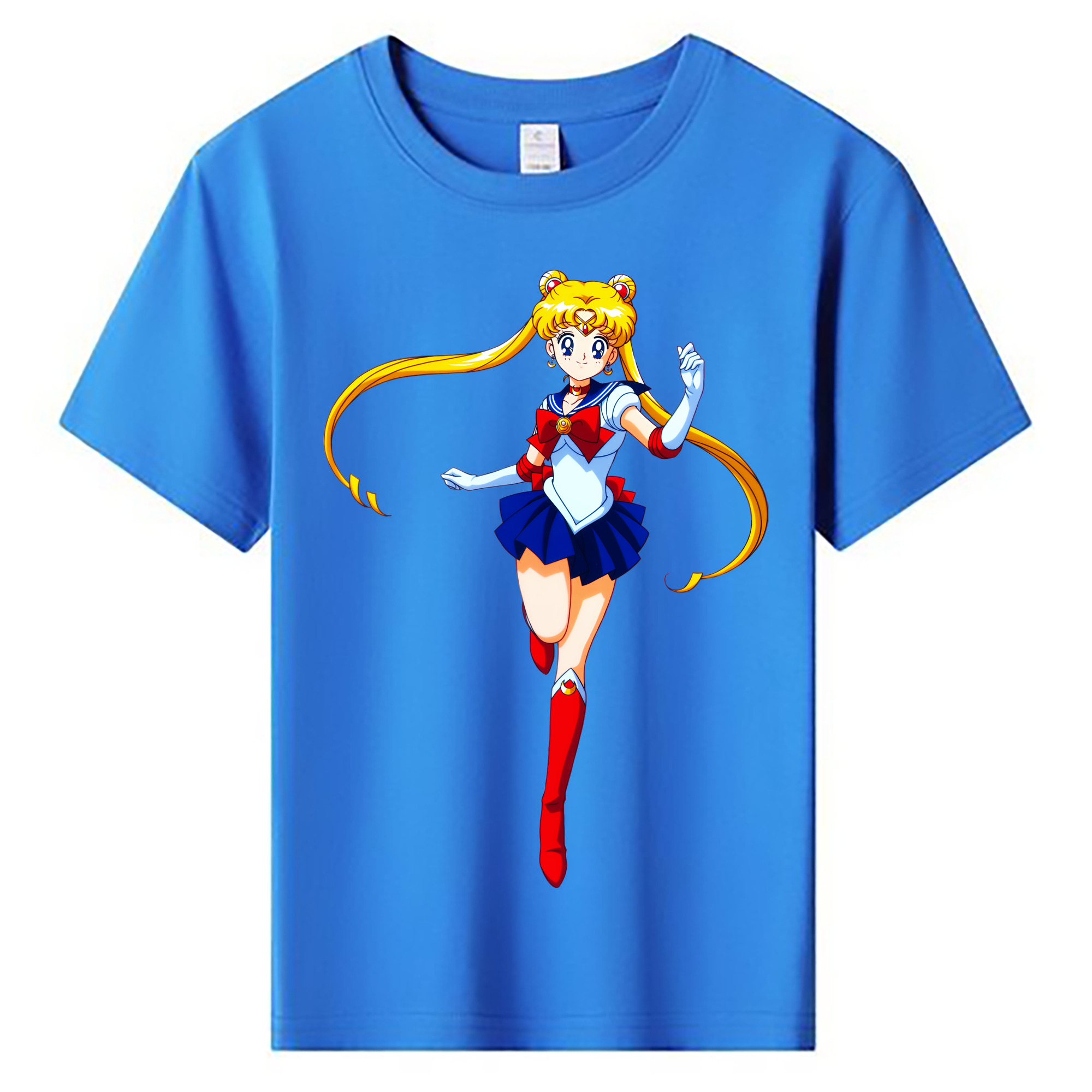 （画像用） 美少女戦士セーラームーン 月野 うさぎ つきの うさぎ Sailor Moon Tsukino Usagi 綿100％キッズTシャツ（フロントプリント）